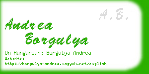 andrea borgulya business card